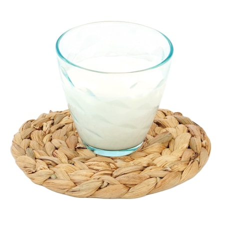 Vintiquewise Decorative Round 15'' Natural Woven Handmade Water Hyacinth Placemats, PK 4 QI004238-15